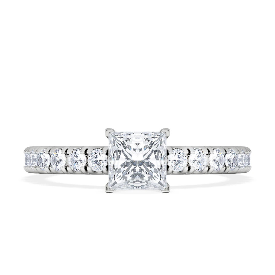 Katerina Princess Diamond Engagement Ring Platinum 0.85ct G/SI2