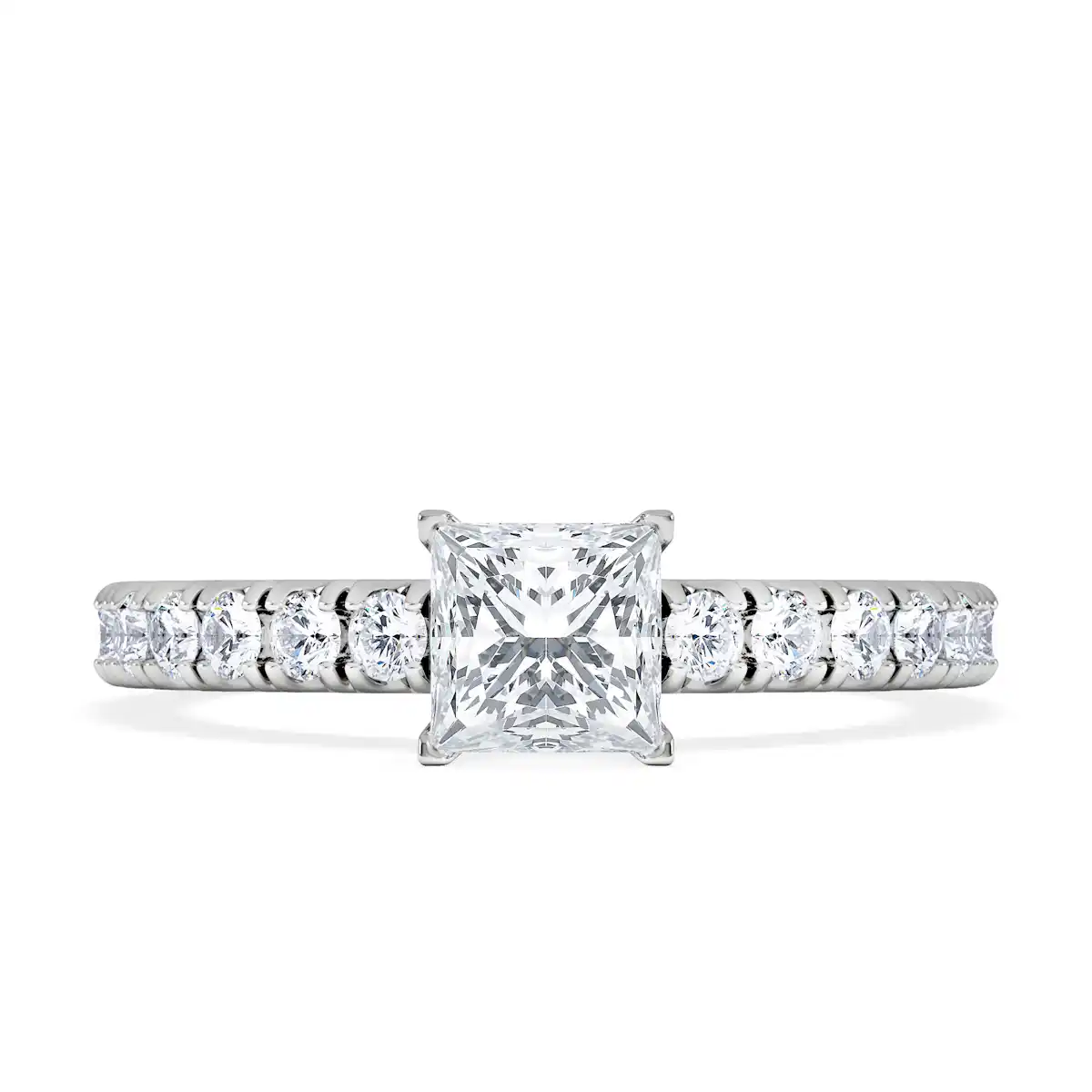 Katerina Princess Diamond Engagement Ring Platinum 0.85ct G/SI2