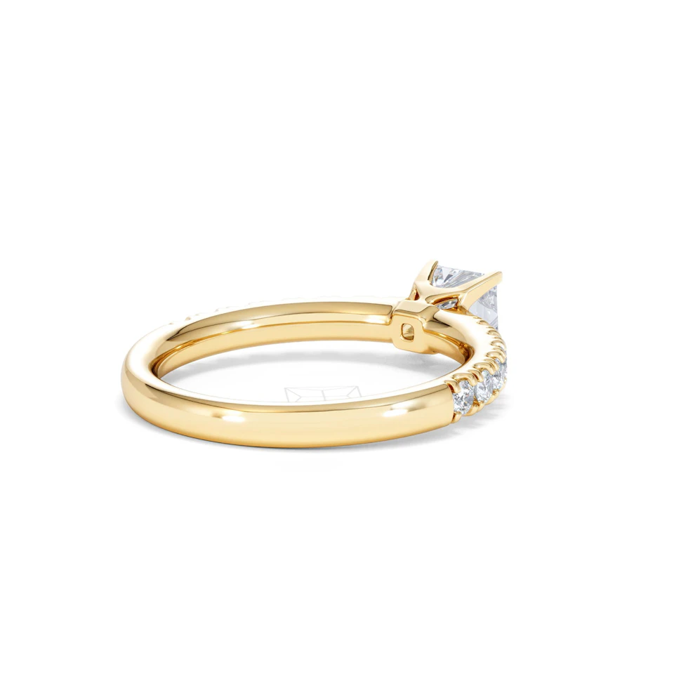 Katerina Lab Princess Diamond Engagement Ring 18K Gold 0.85ct F/VS1