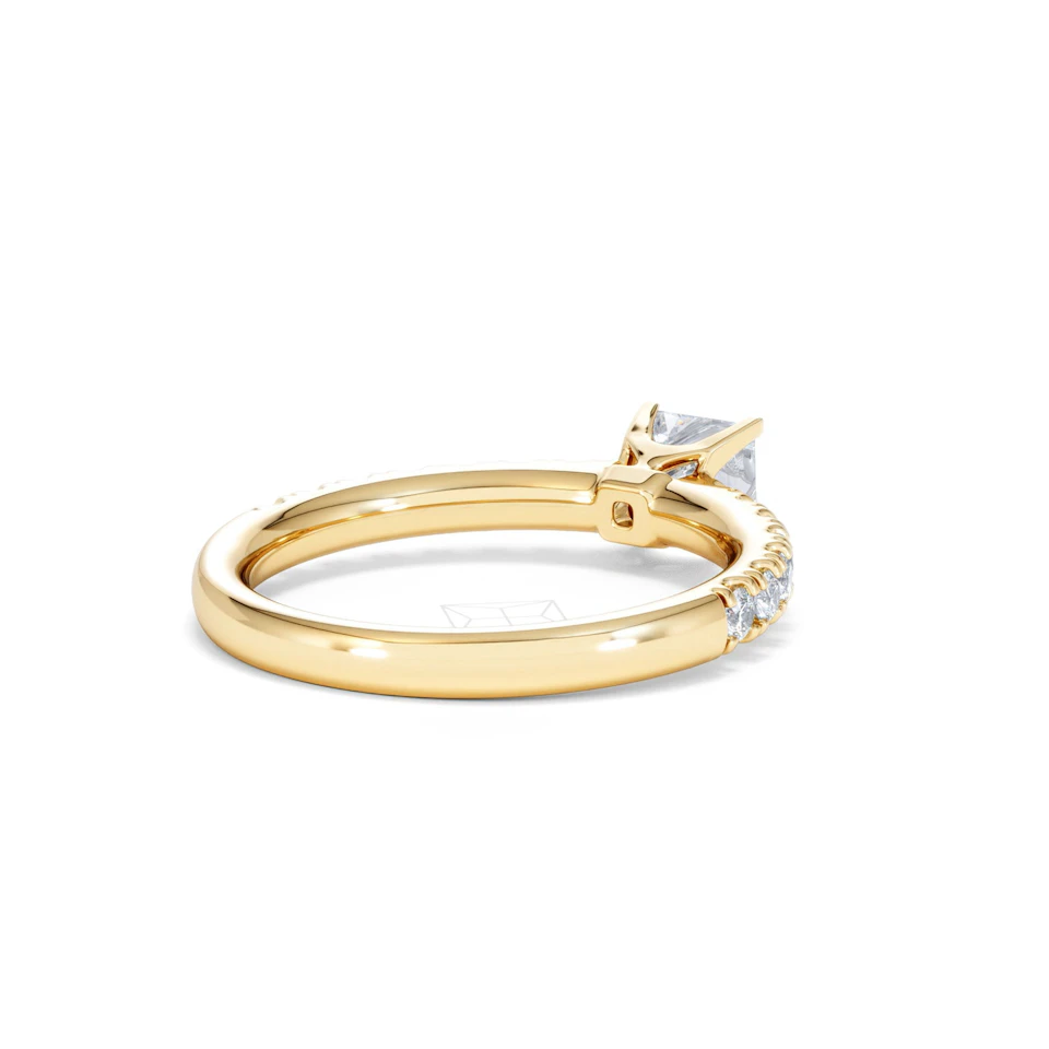 Katerina Lab Princess Diamond Engagement Ring 18K Gold 0.85ct F/VS1