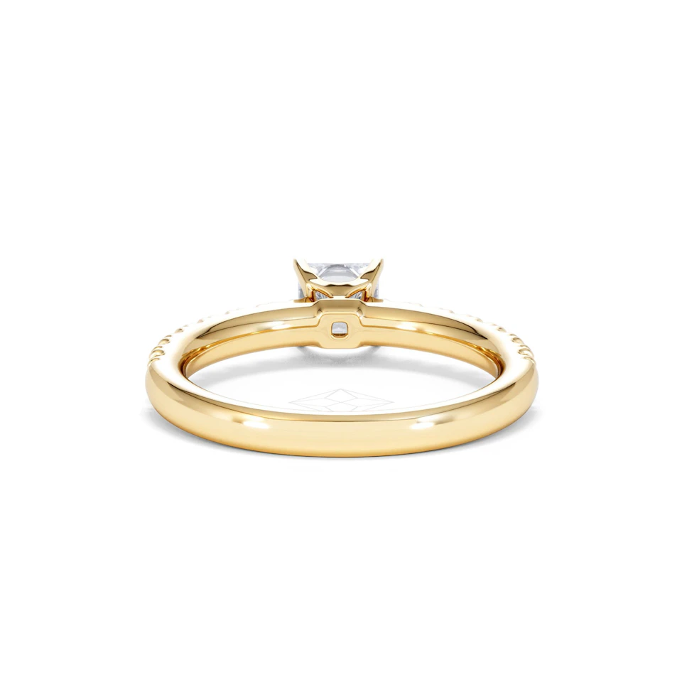 Katerina Lab Princess Diamond Engagement Ring 18K Gold 0.85ct F/VS1