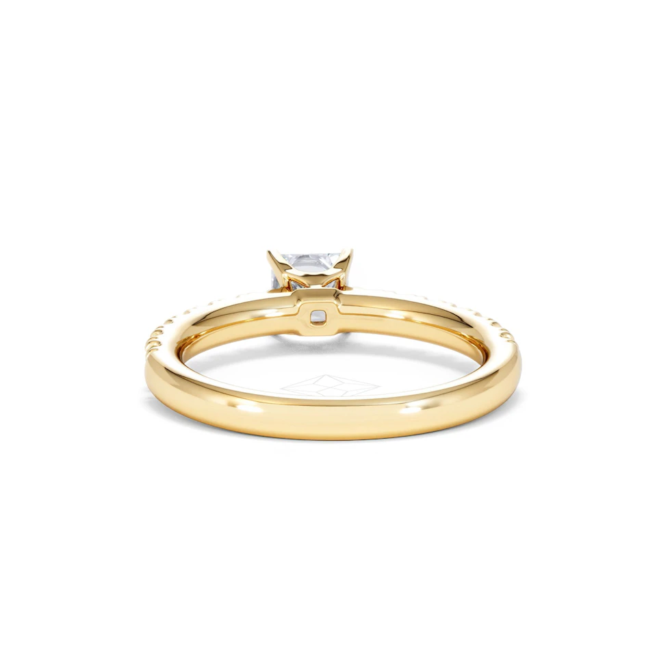 Katerina Lab Princess Diamond Engagement Ring 18K Gold 0.85ct F/VS1