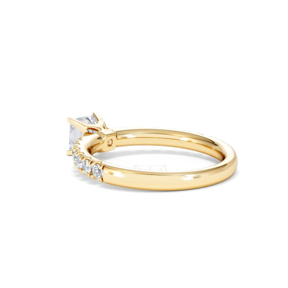 Katerina Lab Princess Diamond Engagement Ring 18K Gold 0.85ct F/VS1
