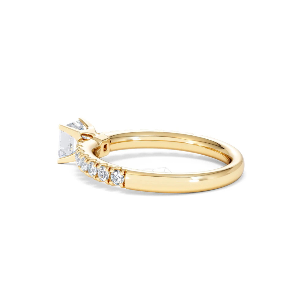 Katerina Lab Princess Diamond Engagement Ring 18K Gold 0.85ct F/VS1