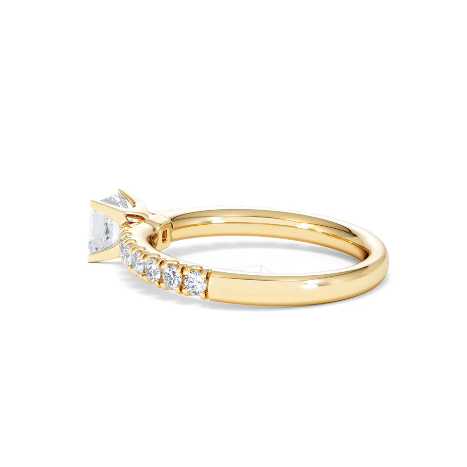 Katerina Lab Princess Diamond Engagement Ring 18K Gold 0.85ct F/VS1