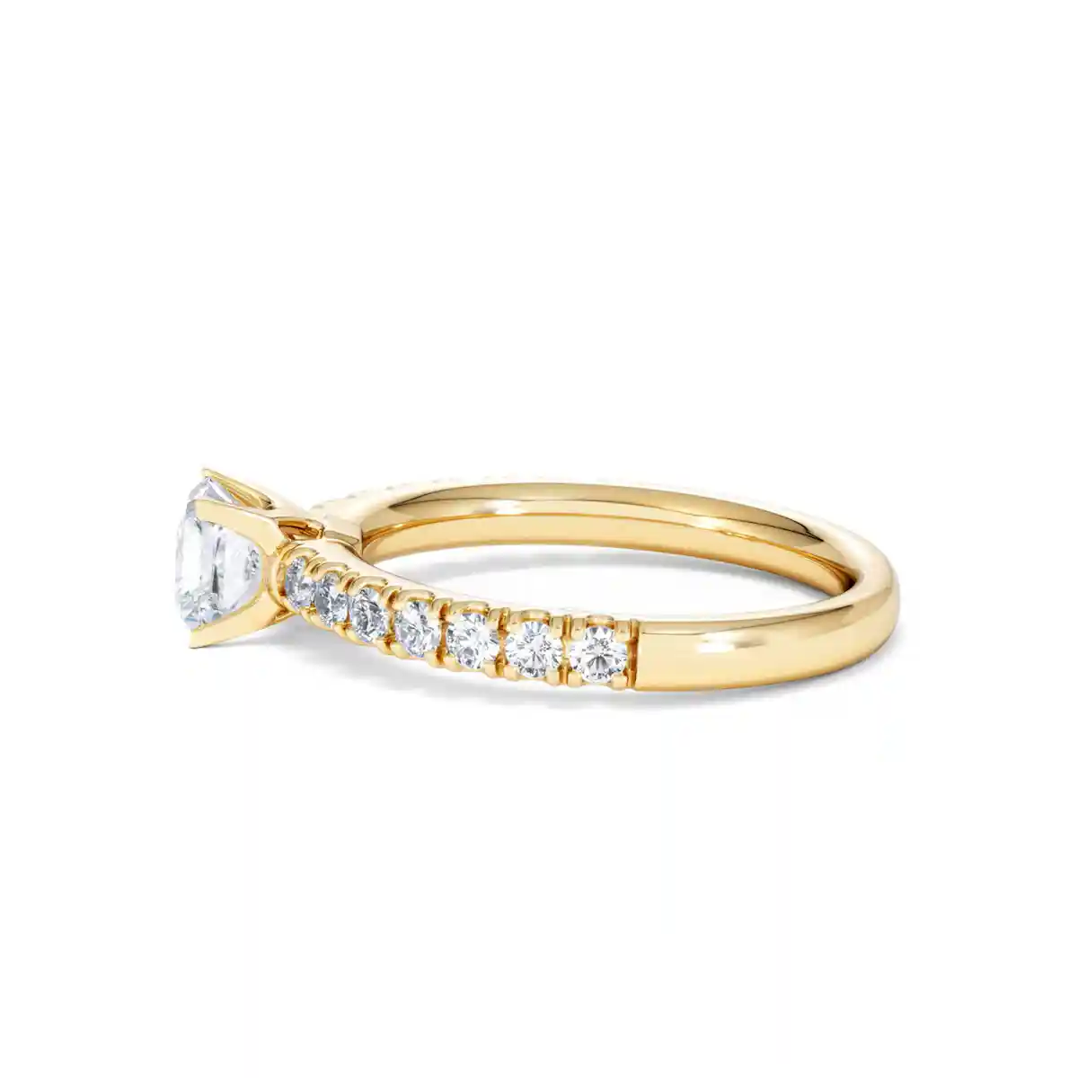 Katerina Lab Princess Diamond Engagement Ring 18K Gold 0.85ct F/VS1