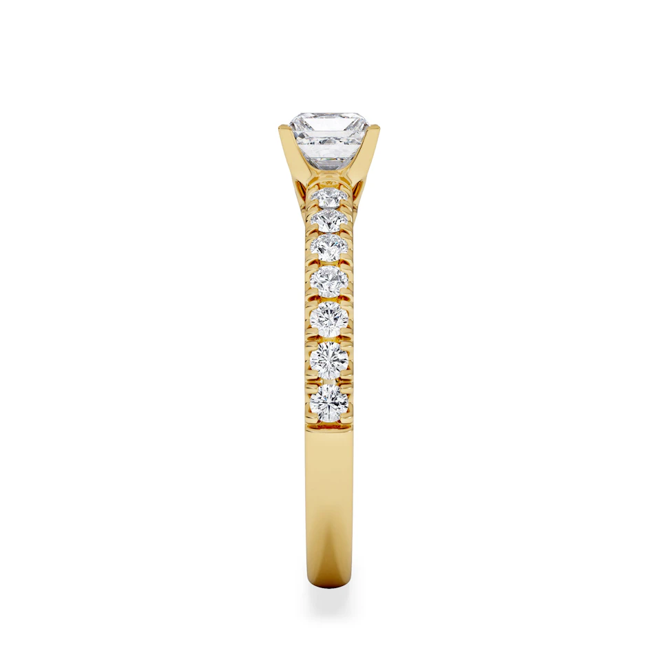 Katerina Princess Diamond Engagement Ring 18K Gold 0.85ct G/SI2