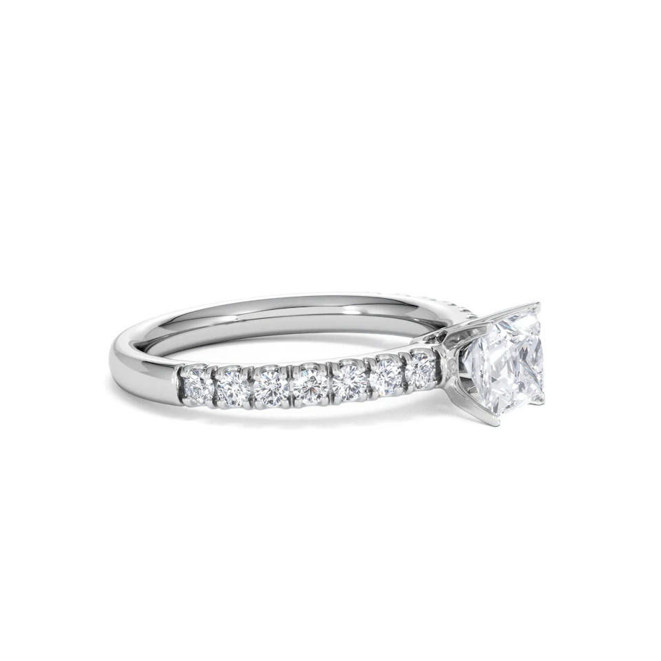Katerina GIA Princess Diamond Engagement Ring 18KW Gold 1.15ct G/SI2