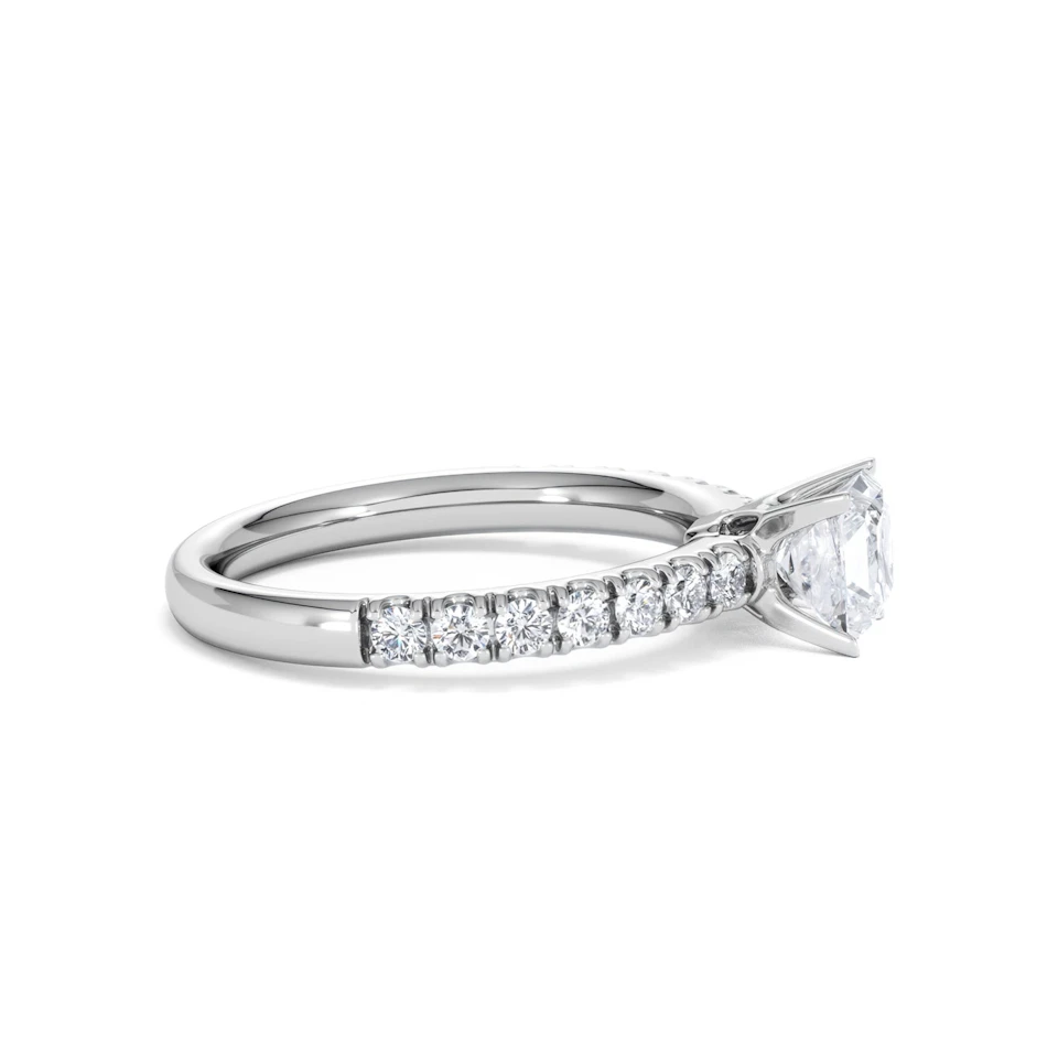 Katerina GIA Princess Diamond Engagement Ring 18KW Gold 1.15ct G/SI2