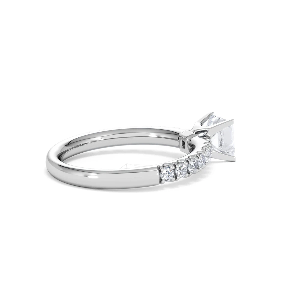 Katerina GIA Princess Diamond Engagement Ring 18KW Gold 1.15ct G/SI2