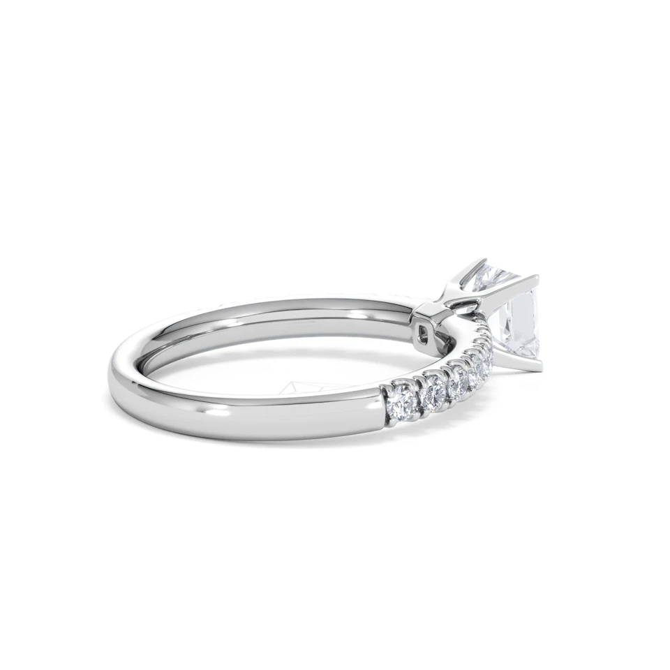 Katerina GIA Princess Diamond Engagement Ring 18KW Gold 1.15ct G/SI2
