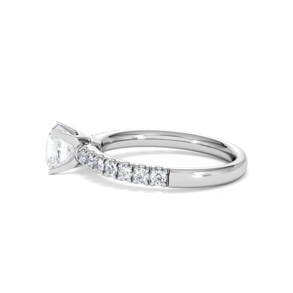Katerina GIA Princess Diamond Engagement Ring 18KW Gold 1.15ct G/SI2