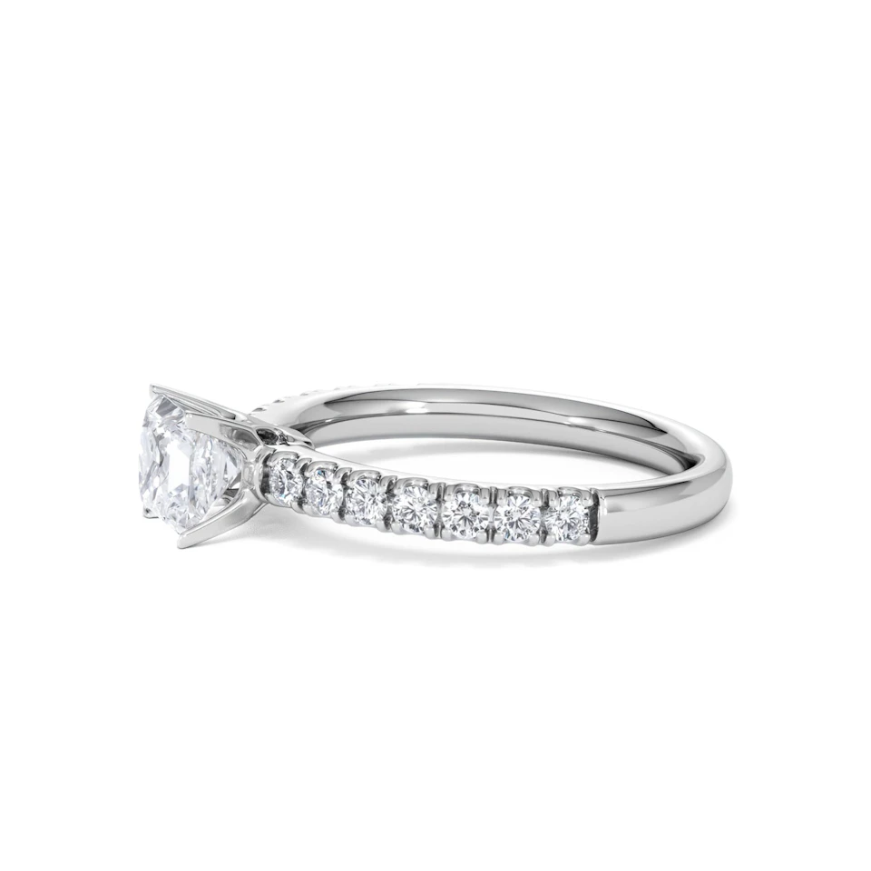 Katerina GIA Princess Diamond Engagement Ring 18KW Gold 1.15ct G/SI2