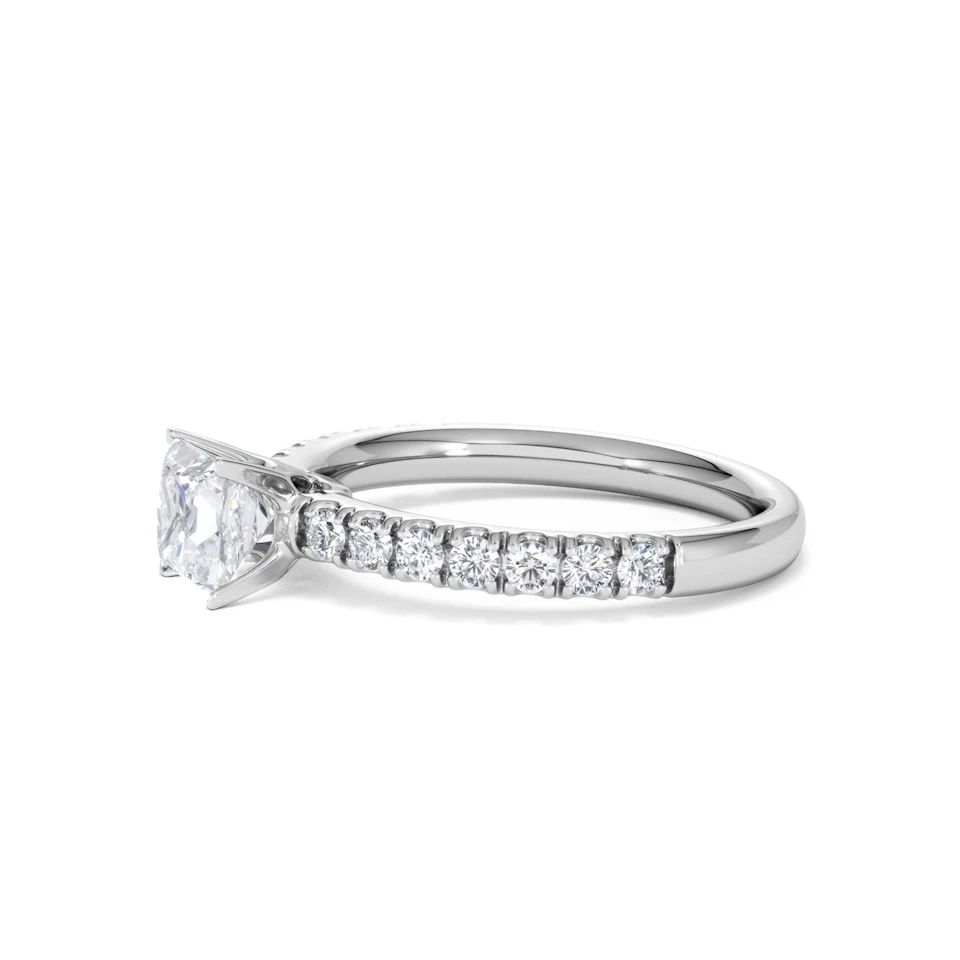 Katerina GIA Princess Diamond Engagement Ring 18KW Gold 1.15ct G/SI2