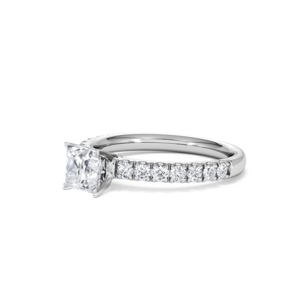 Katerina GIA Princess Diamond Engagement Ring 18KW Gold 1.15ct G/SI2