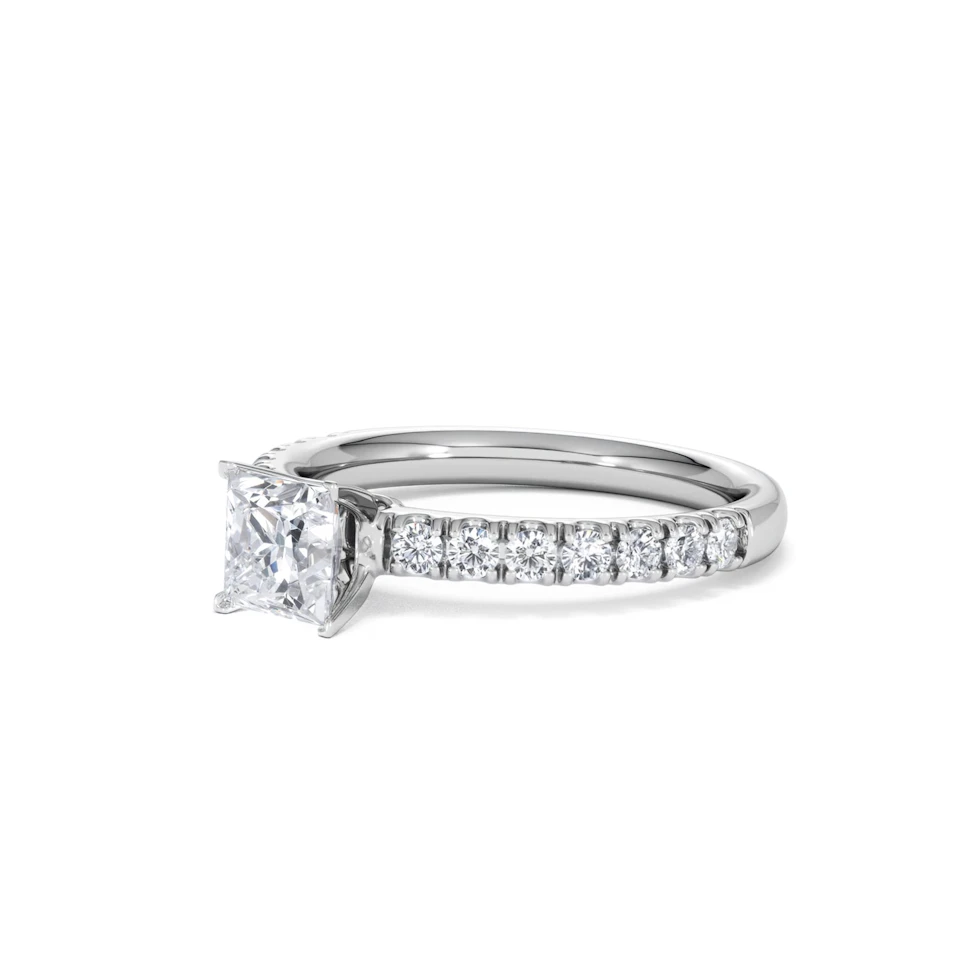 Katerina GIA Princess Diamond Engagement Ring 18KW Gold 1.15ct G/SI2