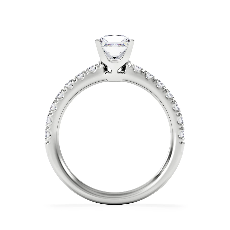 Katerina GIA Princess Diamond Engagement Ring 18KW Gold 1.15ct G/SI2