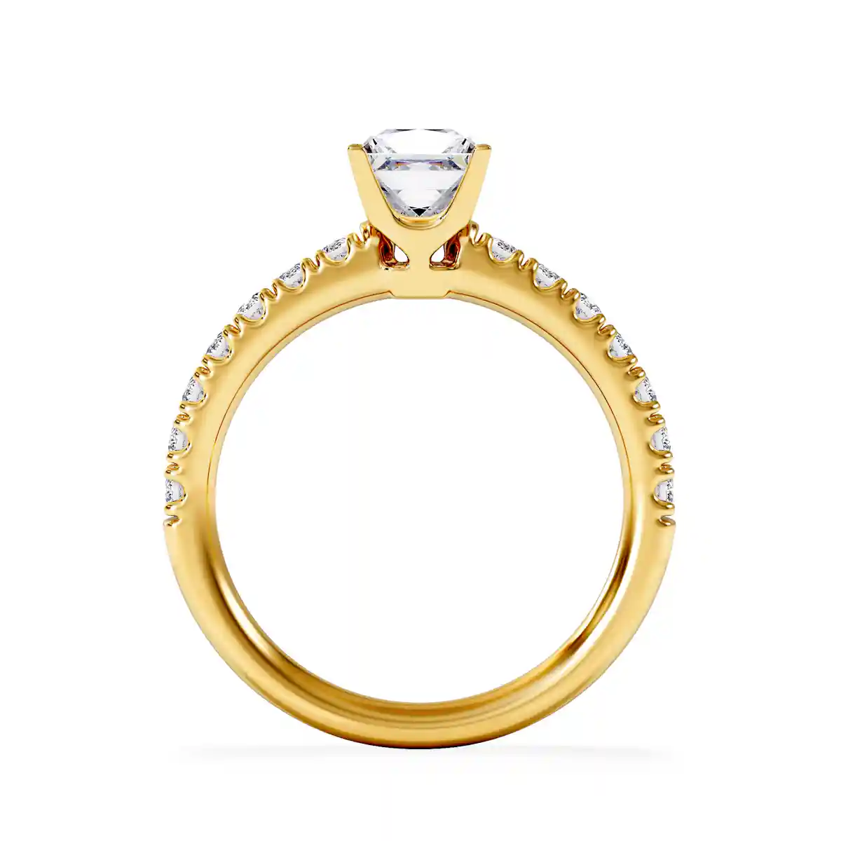 Katerina GIA Princess Diamond Engagement Ring 18K Gold 1.15ct G/SI2