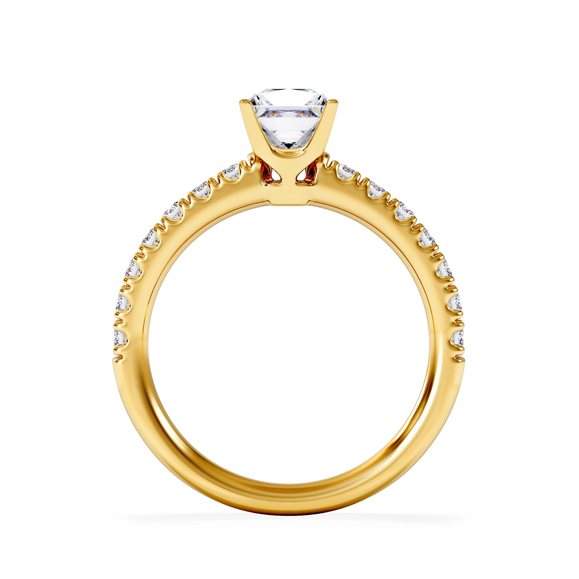 Katerina GIA Princess Diamond Engagement Ring 18K Gold 1.15ct G/SI2