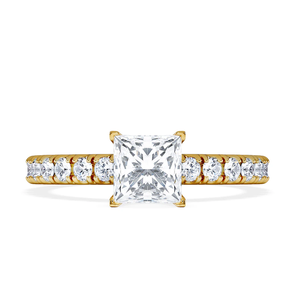 Katerina GIA Princess Diamond Engagement Ring 18K Gold 1.15ct G/SI2