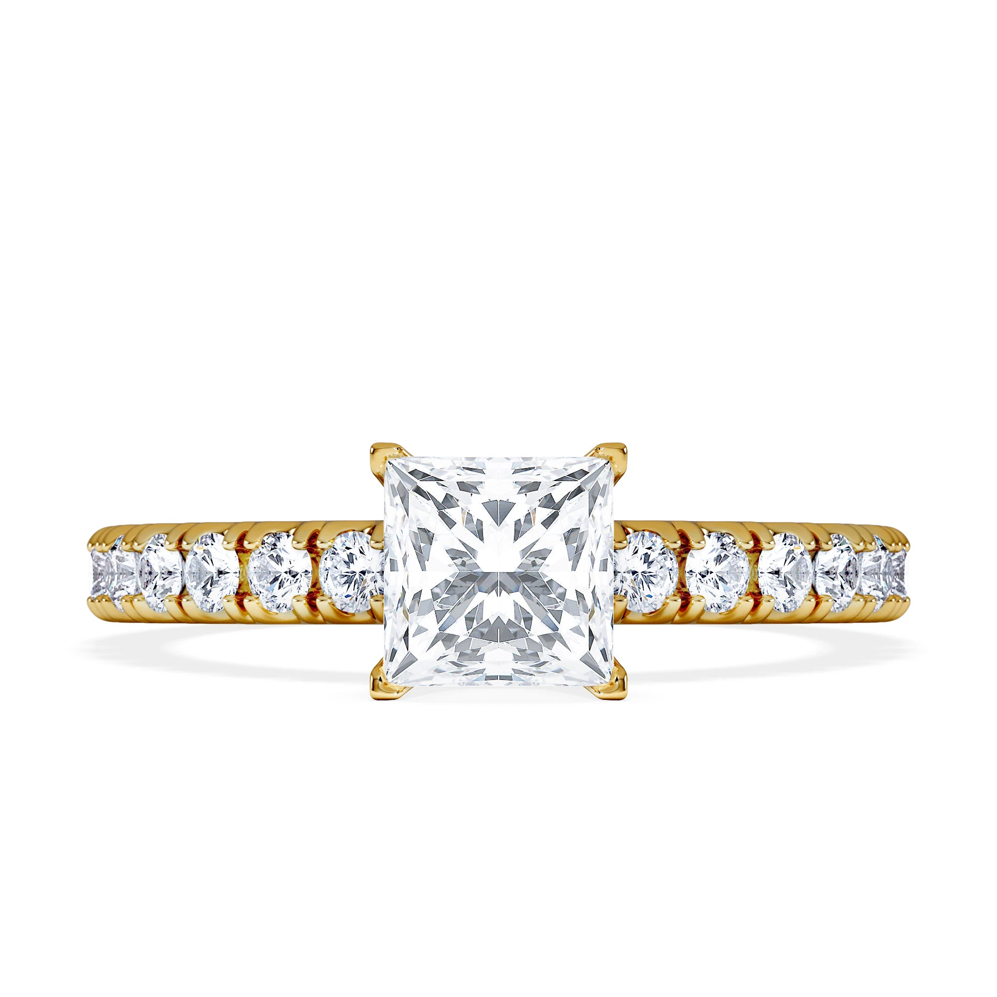 Katerina GIA Princess Diamond Engagement Ring 18K Gold 1.15ct G/SI2