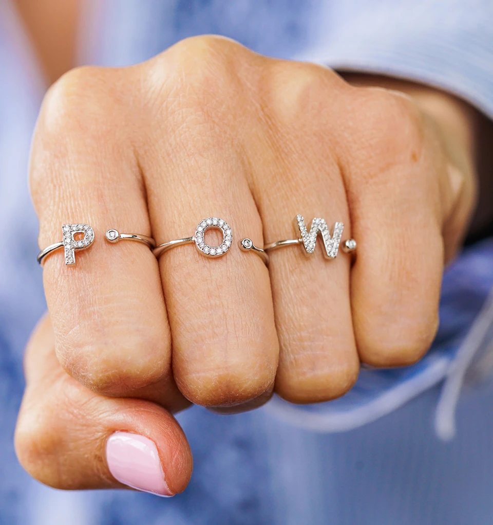 Diamond Initial 'Z' Ring 0.07ct set in 9K Gold