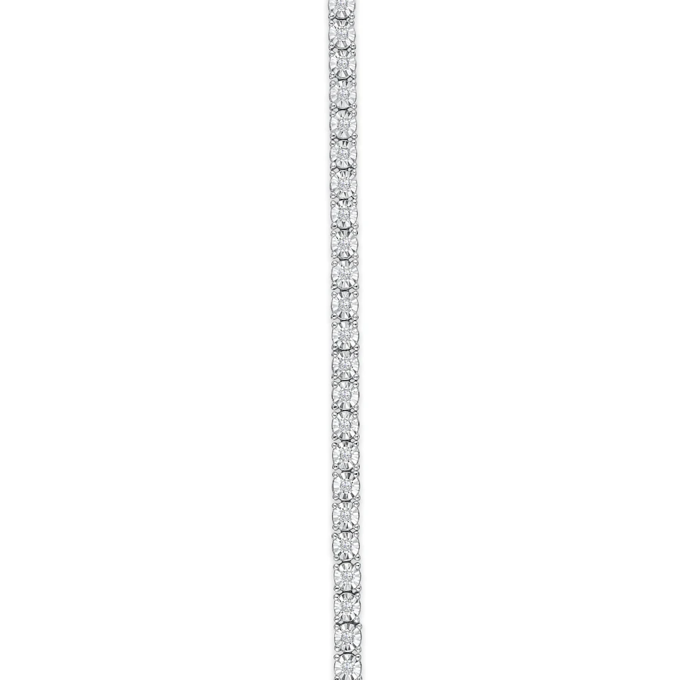 Brilliance Silver Lab Diamond Set 0.57ct Tennis Bracelet