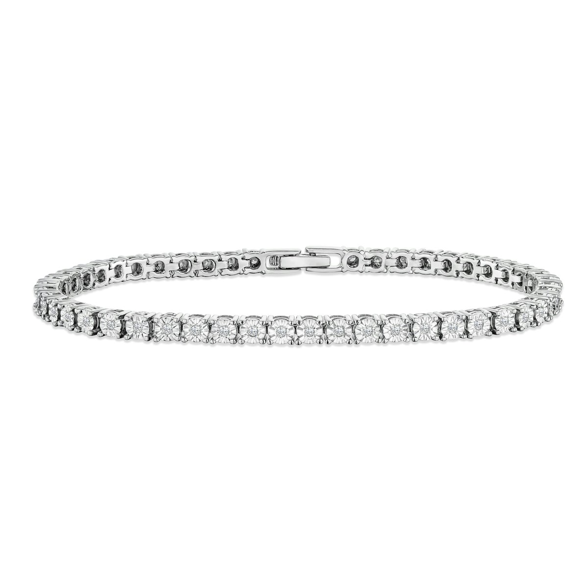 Silver Diamond Set 0.57ct Tennis Bracelet