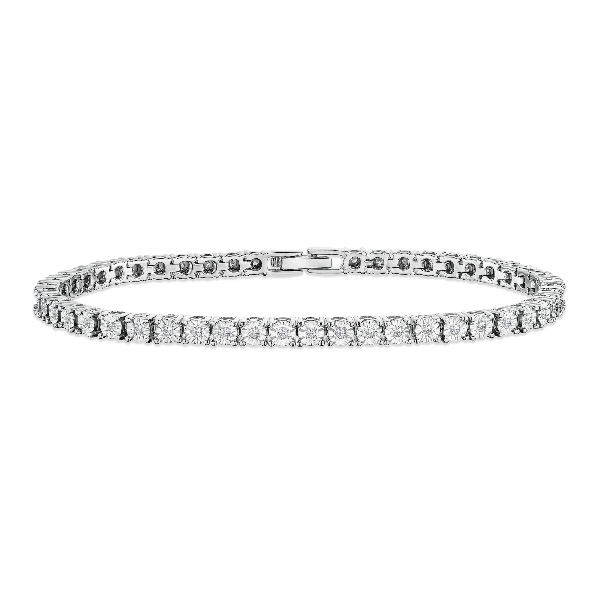 Brilliance Silver Diamond Set 0.57ct Tennis Bracelet