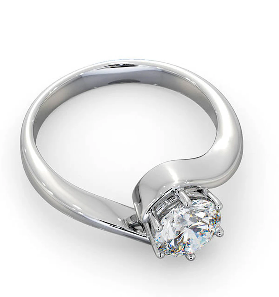 Certified 1.00CT Leah Platinum Engagement Ring G/SI1