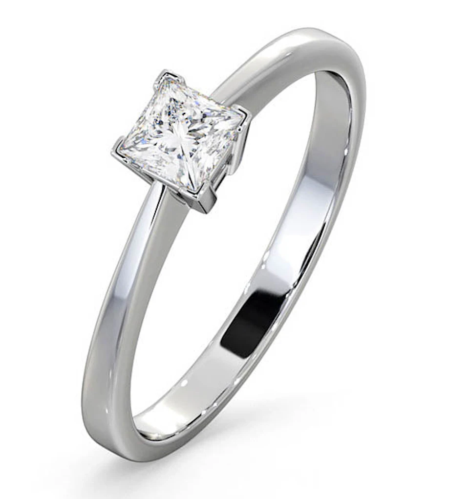 Certified Lauren Platinum Diamond Engagement Ring 0.33CT-G-H/SI