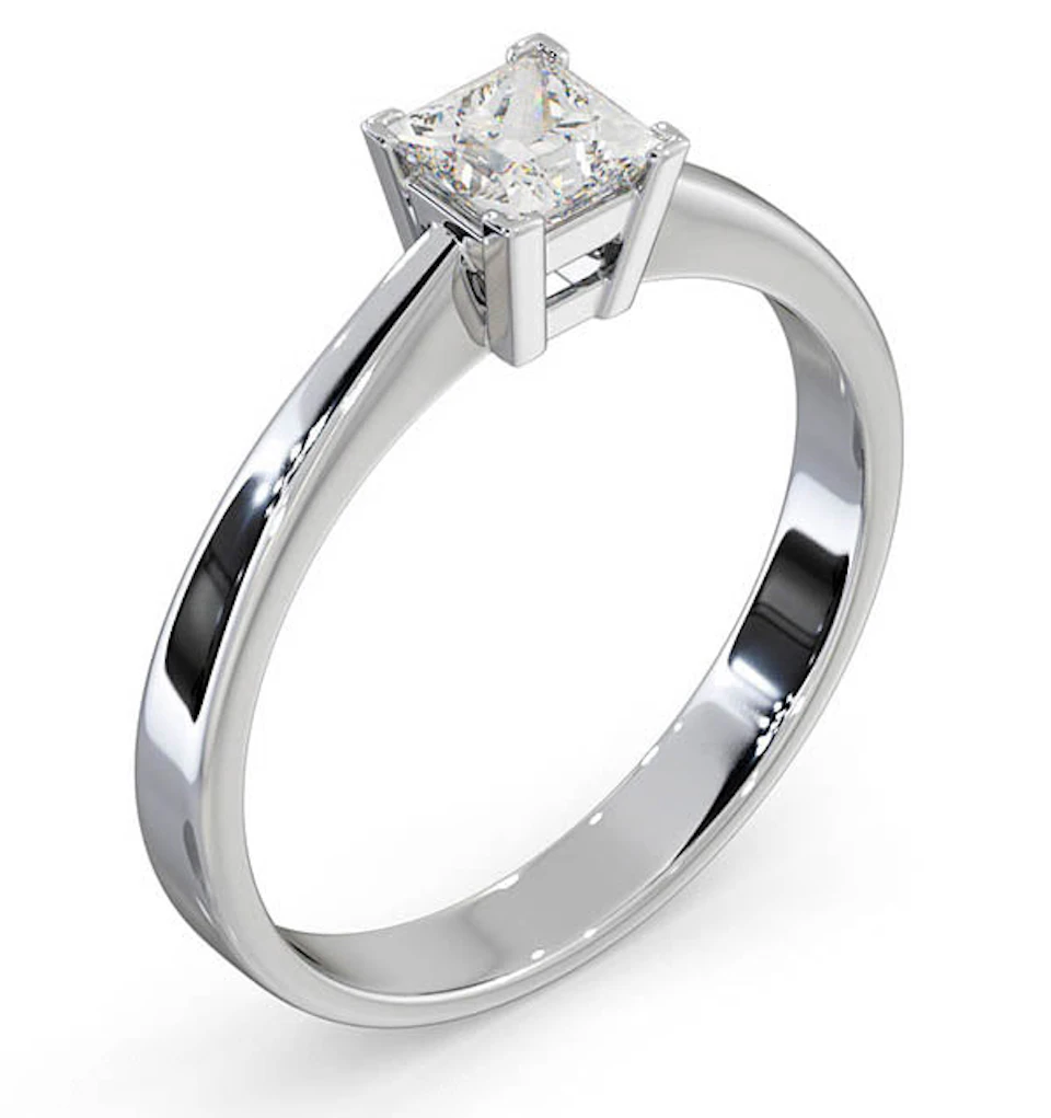 Certified Lauren Platinum Diamond Engagement Ring 0.50CT-G-H/SI