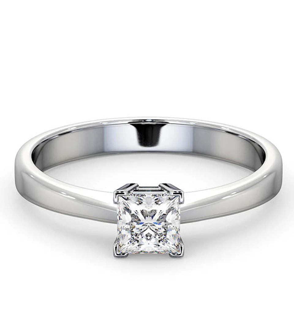 Certified Lauren Platinum Diamond Engagement Ring 0.50CT-G-H/SI