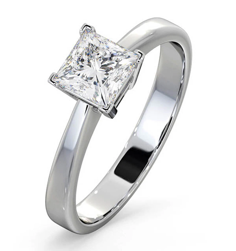 Certified Lauren Platinum Diamond Engagement Ring 0.75CT-G-H/SI
