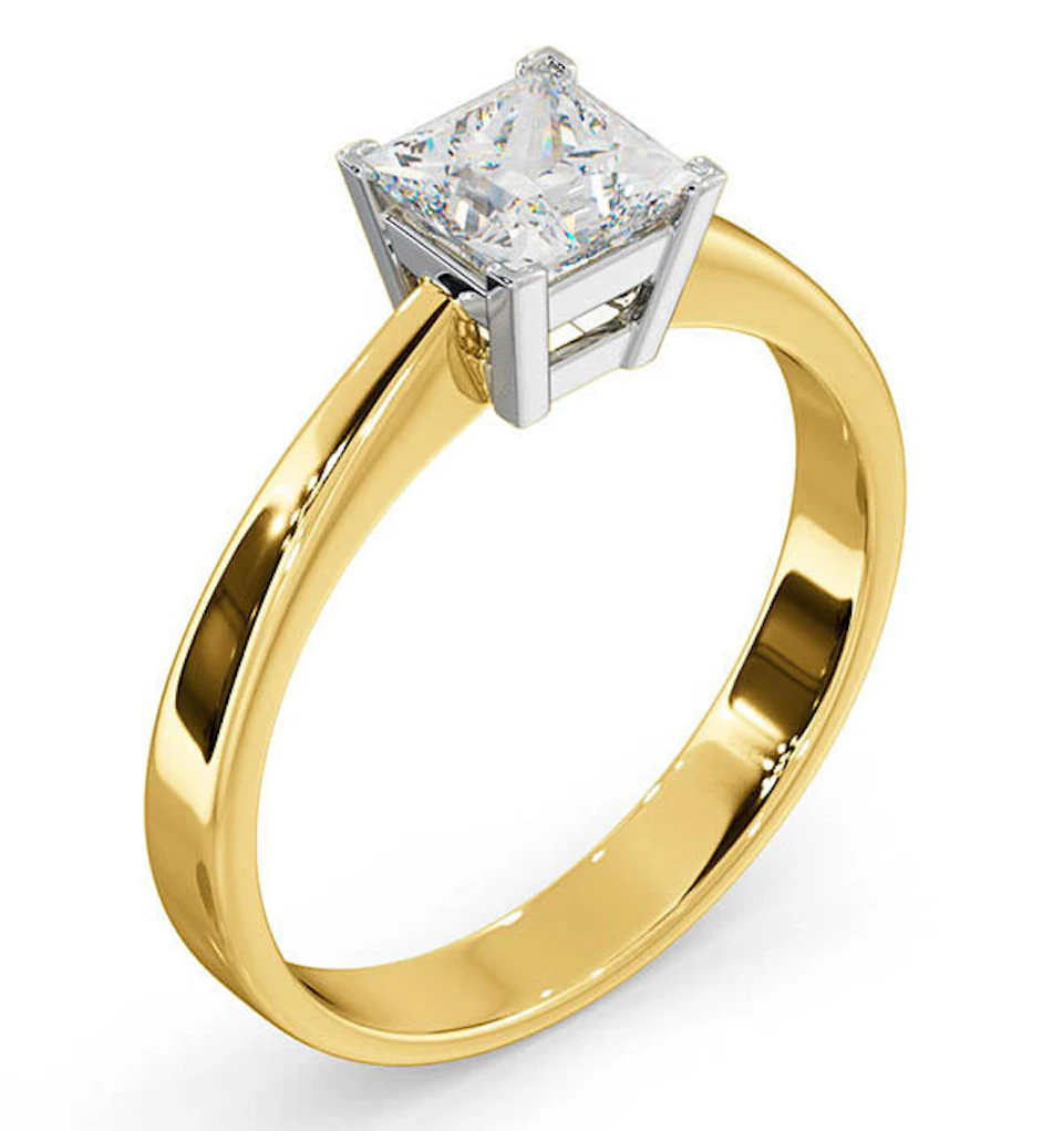 Certified Lauren 18K Gold Diamond Engagement Ring 0.75CT-G-H/SI