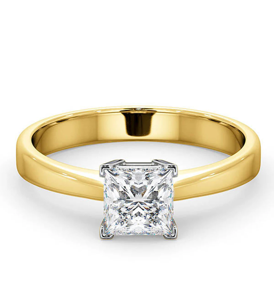Certified Lauren 18K Gold Diamond Engagement Ring 0.75CT-G-H/SI