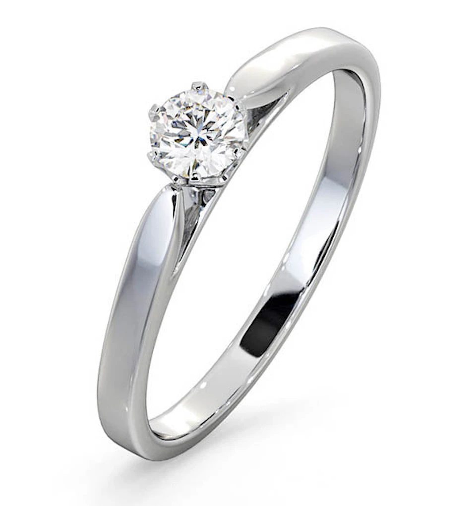 Low Set Chloe Lab Diamond Engagement Ring 0.25CT G/SI1 Platinum