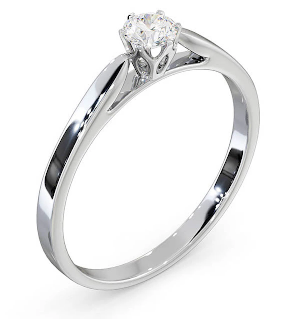 Low Set Chloe Lab Diamond Engagement Ring 0.25CT G/SI1 Platinum