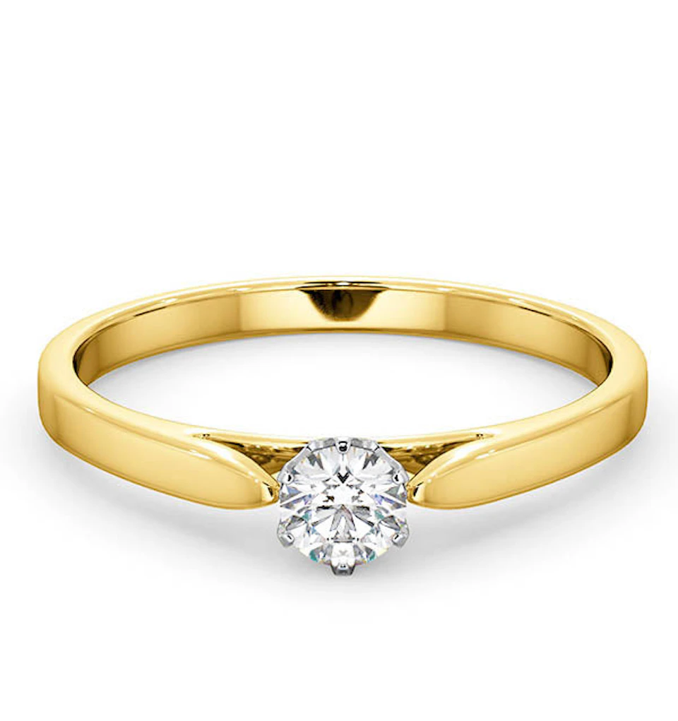 Low Set Chloe Lab Diamond Engagement Ring 0.25CT G/SI1 18K Gold