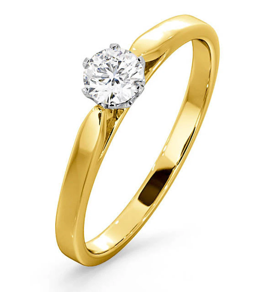 Low Set Chloe Lab Diamond Engagement Ring 0.33CT G/SI1 18K Gold