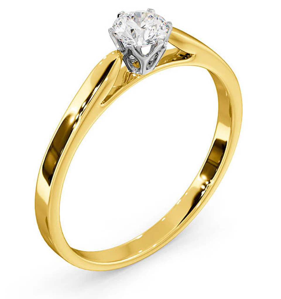 Low Set Chloe Lab Diamond Engagement Ring 0.33CT G/SI1 18K Gold