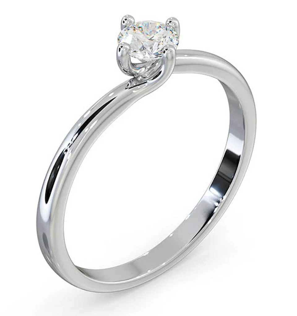 Lily Certified Lab Diamond Engagement Ring 0.33CT G/SI1 Platinum