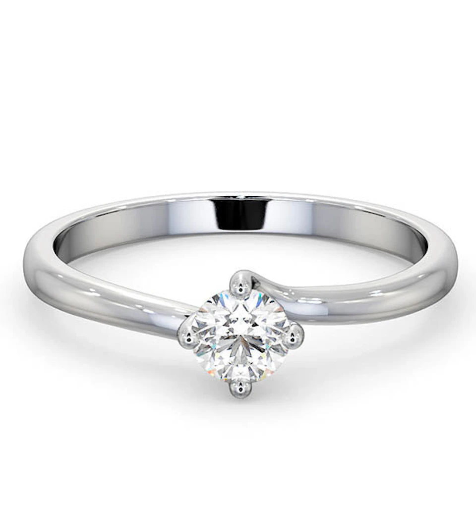 Lily Certified Lab Diamond Engagement Ring 0.33CT G/SI1 Platinum