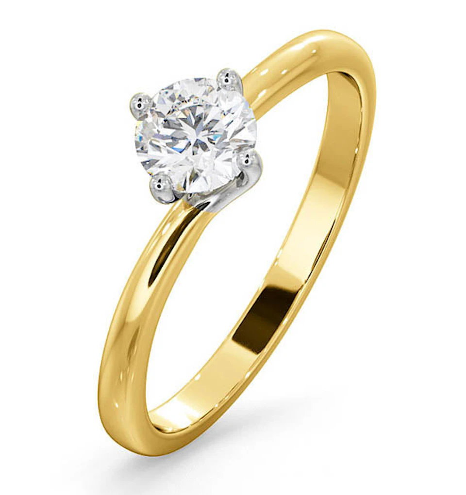 Half Carat Diamond Engagement Ring Lily Lab G/SI1 18K Gold