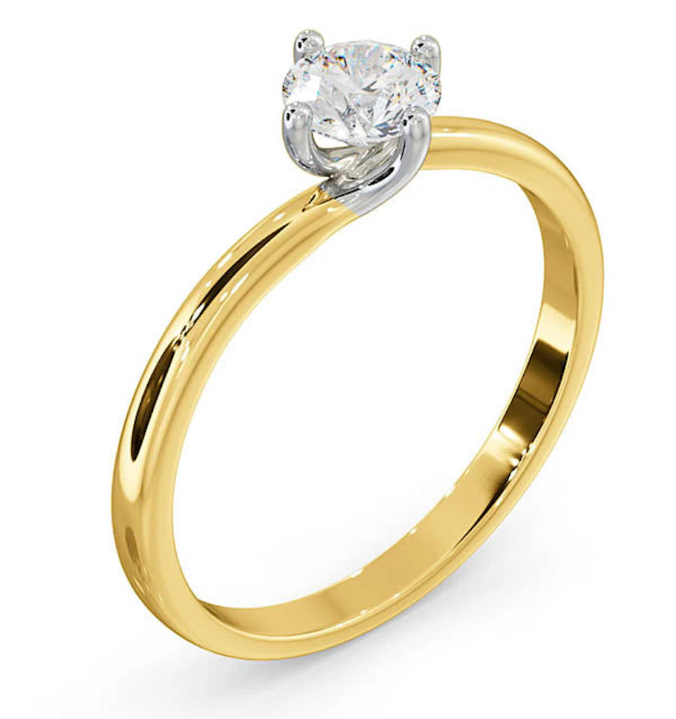 Half Carat Diamond Engagement Ring Lily Lab G/SI1 18K Gold