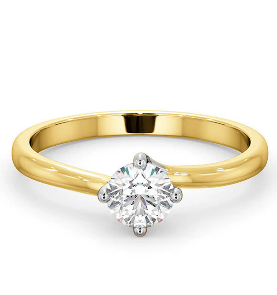 Half Carat Diamond Engagement Ring Lily Lab G/SI1 18K Gold