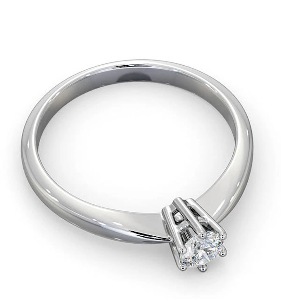 Engagement Ring High Set Chloe 0.25ct Lab Diamond H/Si in 18KW Gold
