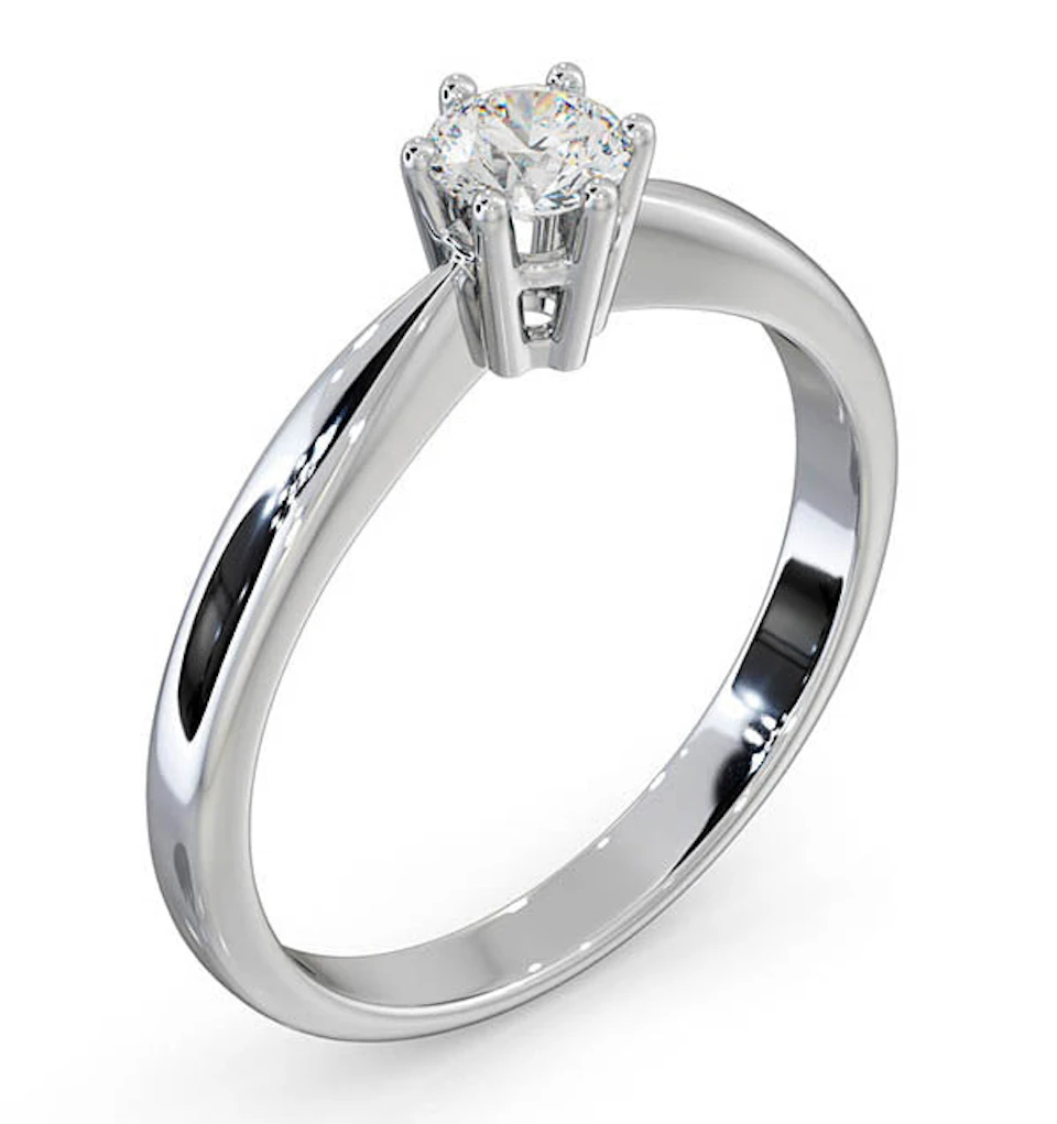 Engagement Ring High Set Chloe 0.33ct Lab Diamond H/Si in Platinum
