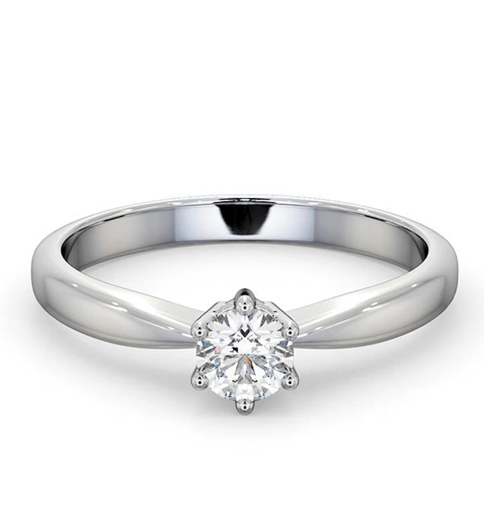 Engagement Ring High Set Chloe 0.33ct Lab Diamond H/Si in Platinum