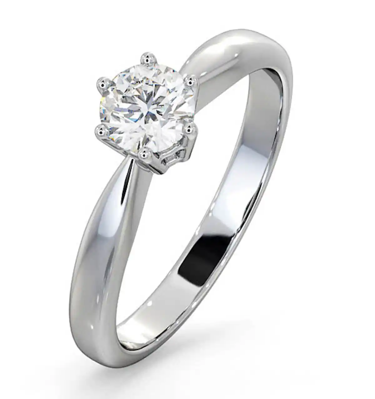 Certified 0.50CT Chloe High Platinum Engagement Ring G/SI1